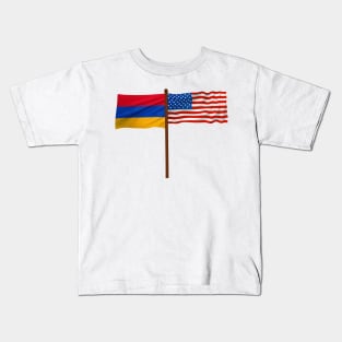 American Armenian Flag Kids T-Shirt